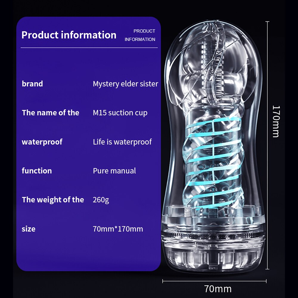 Vacuum-controlled artificial vagina for men (Pussy in a can)