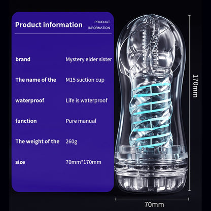 Vacuum-controlled artificial vagina for men (Pussy in a can)