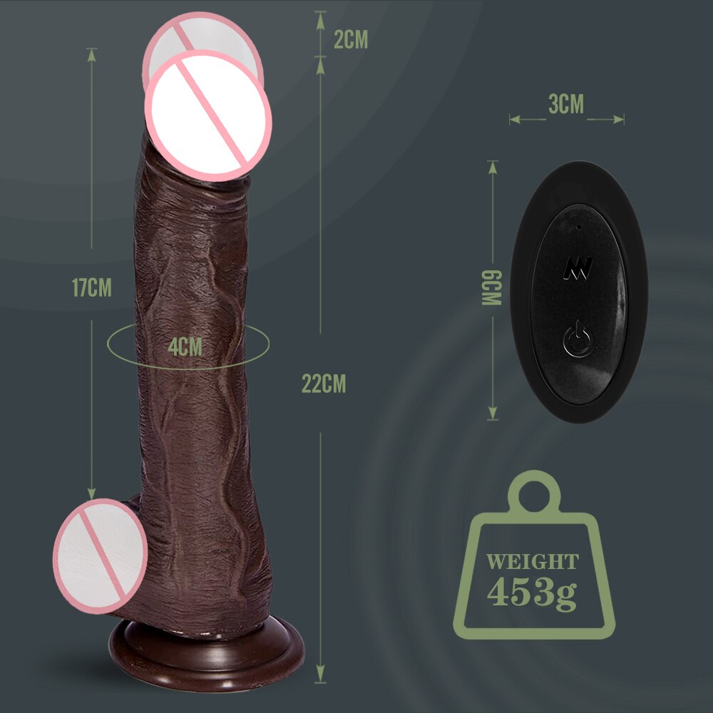Automatic orgasming dildo for women, heated penis vibrator for couples