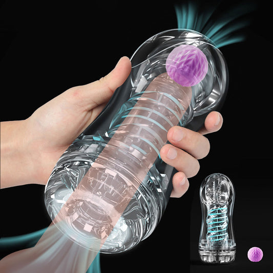 Vacuum-controlled artificial vagina for men (Pussy in a can)