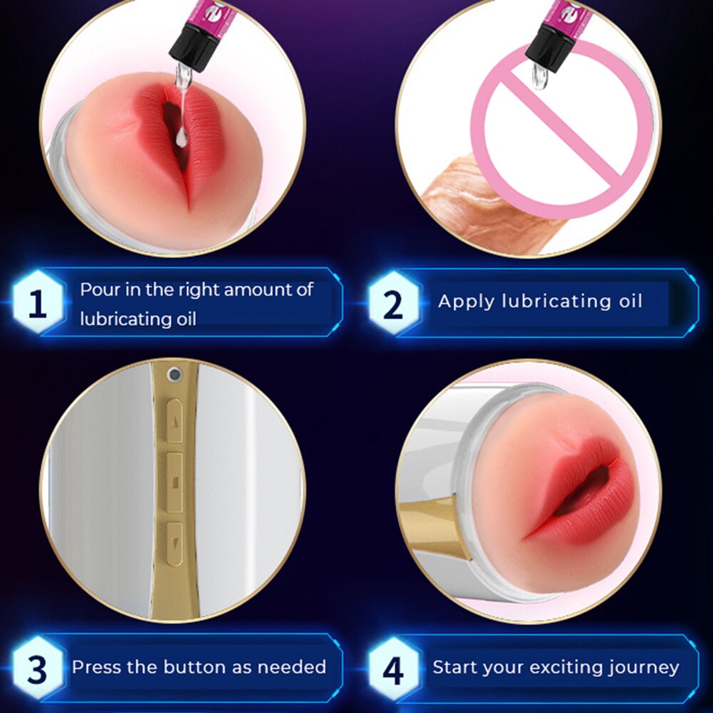 Double-headed Vibrator, Enjoy Masturbation, Licking Tongue Cup, Pocket Pussy, Adult Vibrator, Sexy Toy for Men, Masturbation