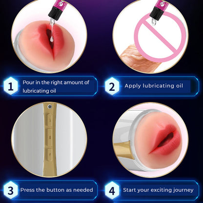 Double-headed Vibrator, Enjoy Masturbation, Licking Tongue Cup, Pocket Pussy, Adult Vibrator, Sexy Toy for Men, Masturbation