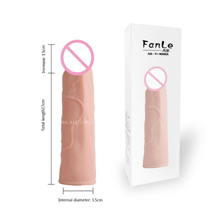 Reusable liquid silicone penis sleeve, penis delay ejaculation, male sex toy.