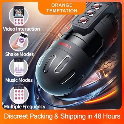 Shaking Grenade App Remote Control Vibrator for Men Realistic Hip Masturbator Adult Sex Toy for Men