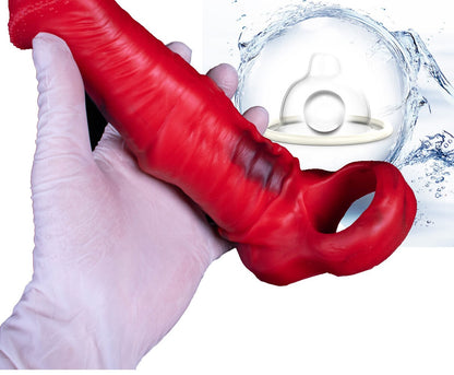 Penis extension condom extender delay ejaculation penis risk cover penis reusable sex toys men 18+