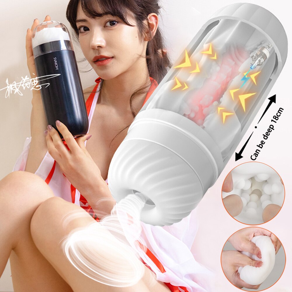 Automatic Male Masturbator Deep Throat Vaginal Suction Sex Toy 18+