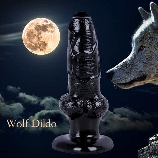 Flexible black stretchy dildo for men, artificial penis.