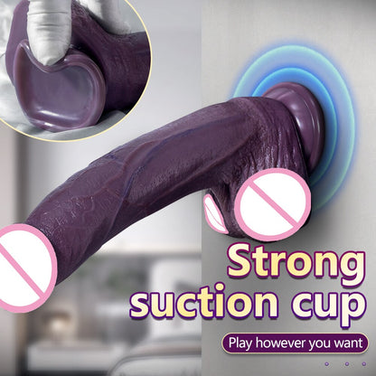 Large Black Silicone Dildo Suction Cup Realistic Penis Toy Fake Dildo Lesbian Sex Toys for Men Women Adult 18+