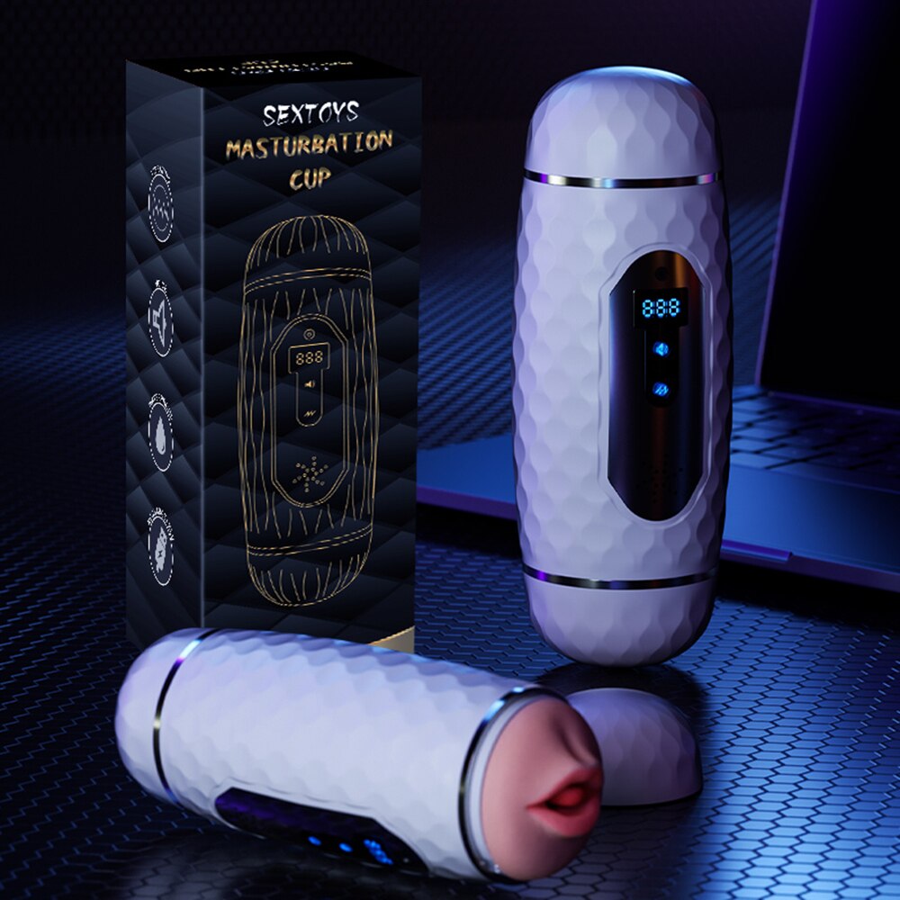 Dual-Head Vibrator for Adults, Sex Toy for Men, Masturbation Aid 18+, with Masturbation Device