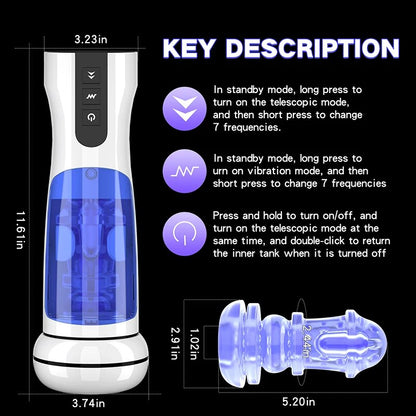 Automatic fake vagina for men. Adult sex toy.