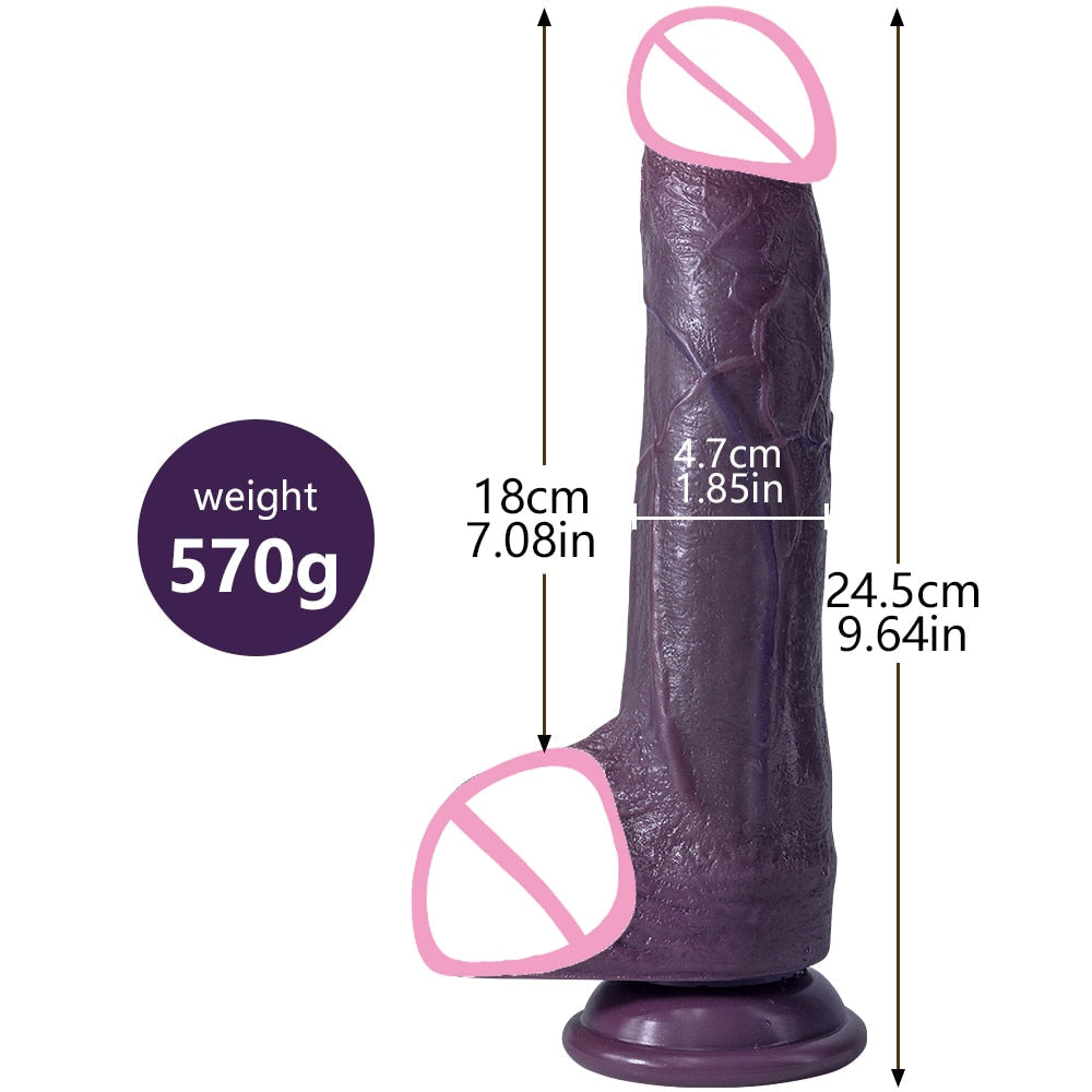 Large Black Silicone Dildo Suction Cup Realistic Penis Toy Fake Dildo Lesbian Sex Toys for Men Women Adult 18+