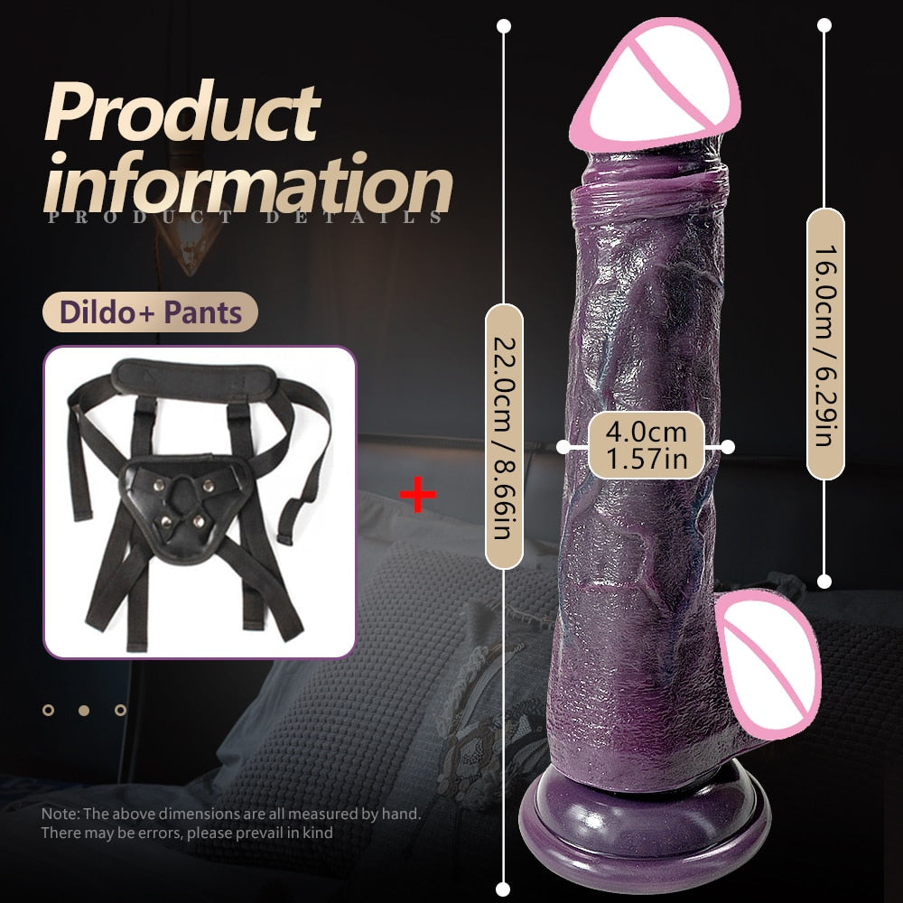 Large Black Silicone Dildo Suction Cup Realistic Penis Toy Fake Dildo Lesbian Sex Toys for Men Women Adult 18+