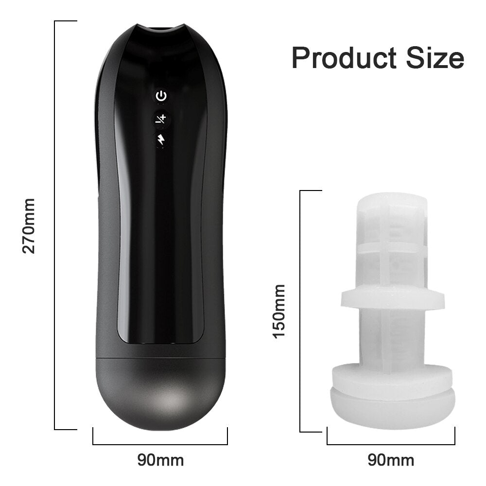 Automatic male masturbator, vibrating telescopic sex toy with moaning sounds, adult product