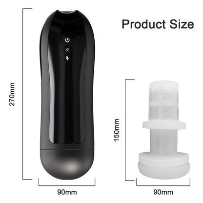 Automatic male masturbator, vibrating telescopic sex toy with moaning sounds, adult product