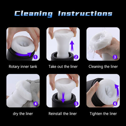 Automatic Vacuum Suction Sex Toy for Men, Smart Vibrating Masturbator, Waterproof
