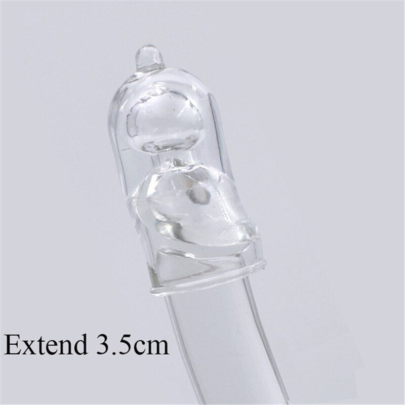 3 Sizes Reusable Lengthen Penis Enlargement Extend Penis Extension Sleeves Extender Sex Toys for Men Bondage Gear Sex Shop