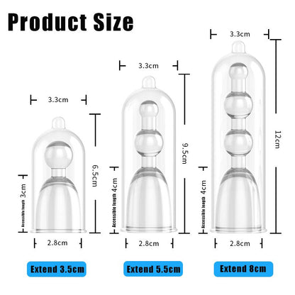 3 Sizes Reusable Lengthen Penis Enlargement Extend Penis Extension Sleeves Extender Sex Toys for Men Bondage Gear Sex Shop