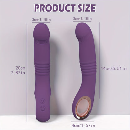 USB Rechargeable Dual Function Adult Toy: 10 Vibration and Stimulation Modes. Realistic Silicone Design. Suitable for Women and Couples