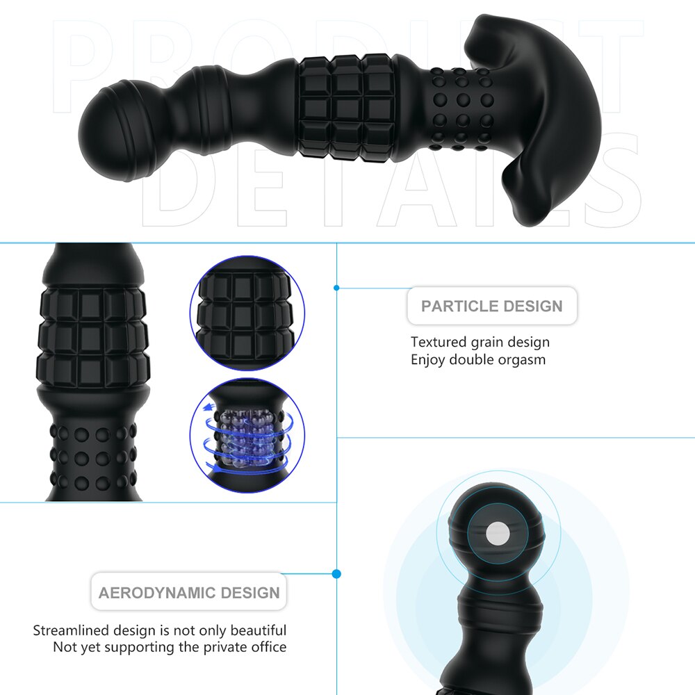 360 Degree Rotating Wireless Anal Dildo Vibrator G-Spot Massager Female Masturbator Dilator Big Butt Plug Sex Toys for Women Men