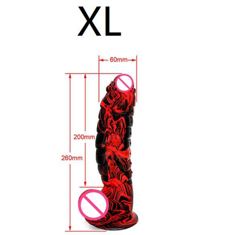 Couple's World Mixed Color Alien Dinosaur Scales Simulation Dildo Women's Liquid Silicone Dildo Sexy Masturbator