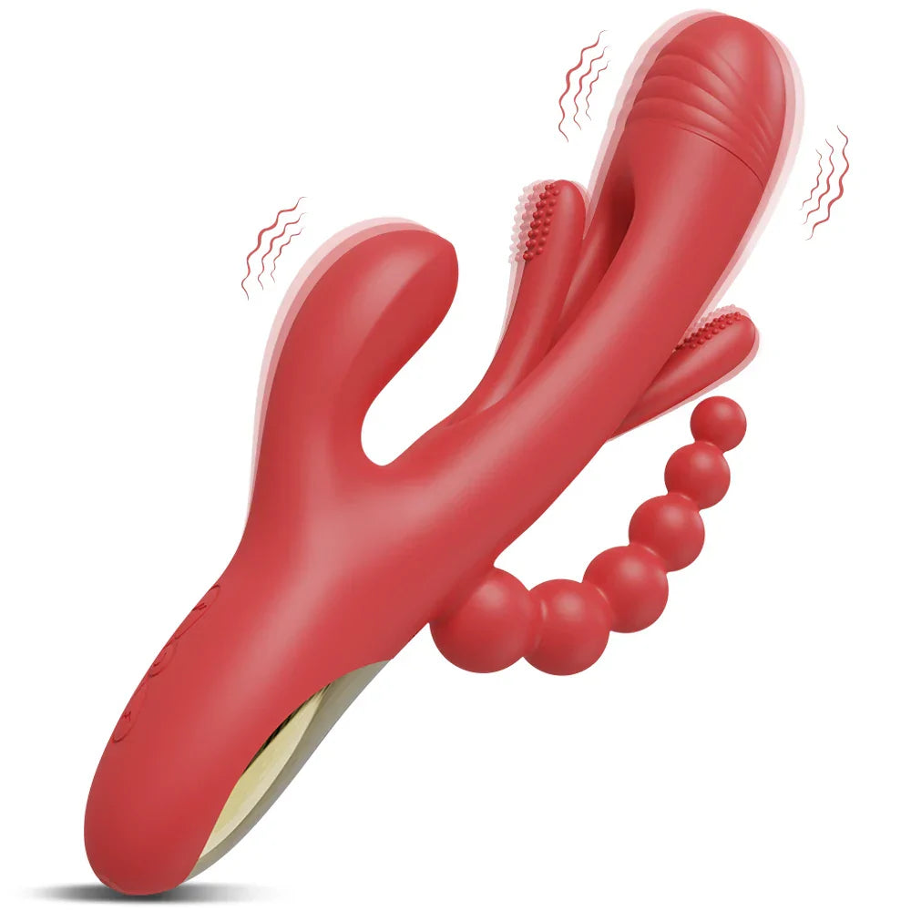 Women's Vibrating Dildo, Clitoral Vibrator, Nipple Stimulator, Vaginal Massager, Suction Sex Toy for Adults