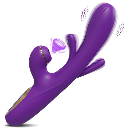 Women's Vibrating Dildo, Clitoral Vibrator, Nipple Stimulator, Vaginal Massager, Suction Sex Toy for Adults