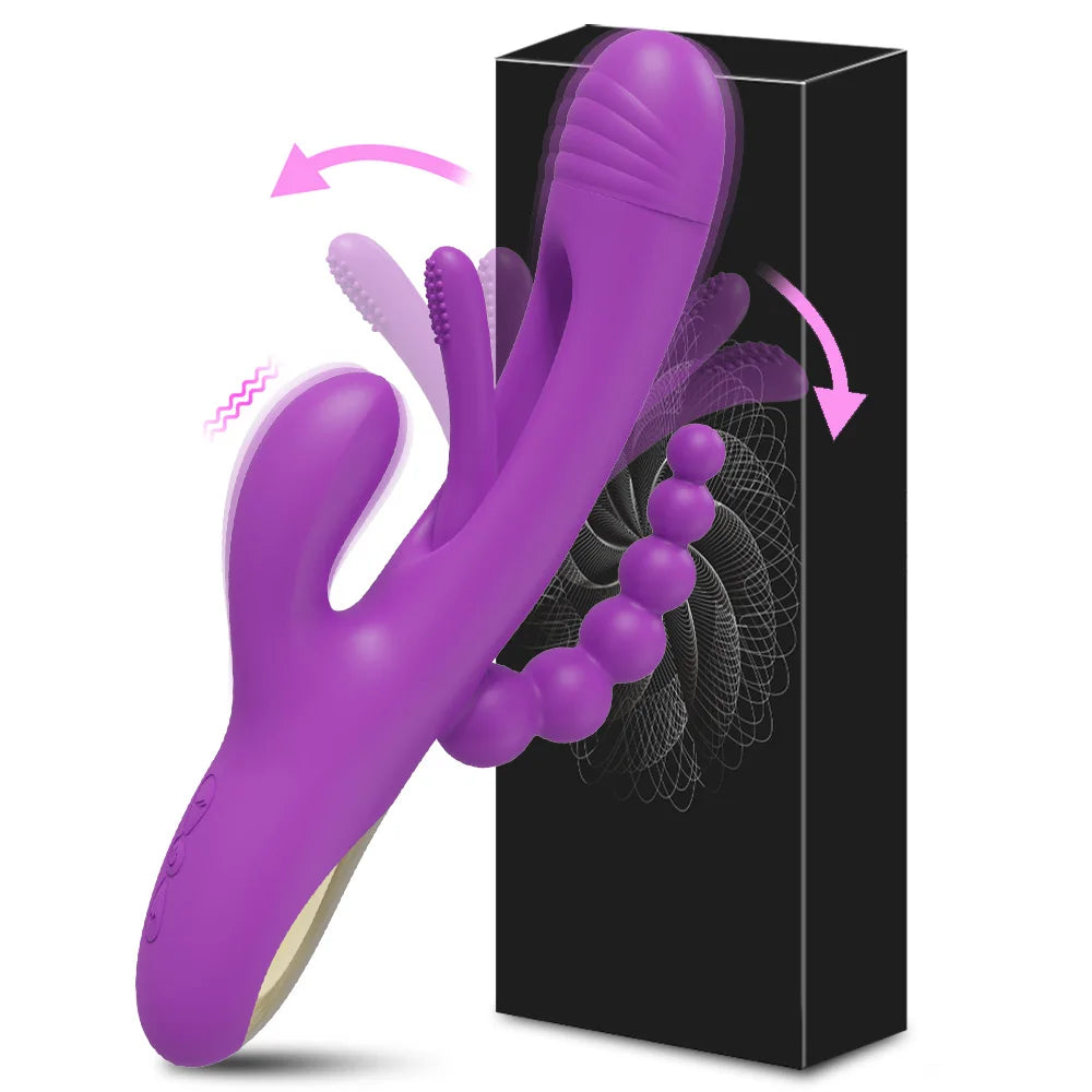 Women's Vibrating Dildo, Clitoral Vibrator, Nipple Stimulator, Vaginal Massager, Suction Sex Toy for Adults
