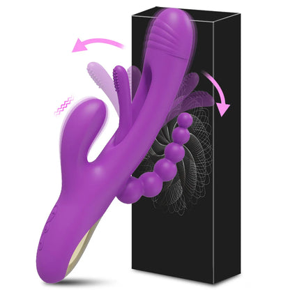 Women's Vibrating Dildo, Clitoral Vibrator, Nipple Stimulator, Vaginal Massager, Suction Sex Toy for Adults