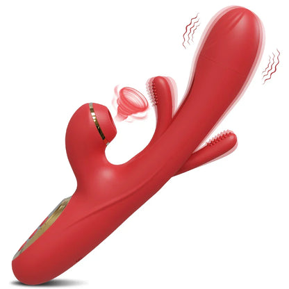 Women's Vibrating Dildo, Clitoral Vibrator, Nipple Stimulator, Vaginal Massager, Suction Sex Toy for Adults