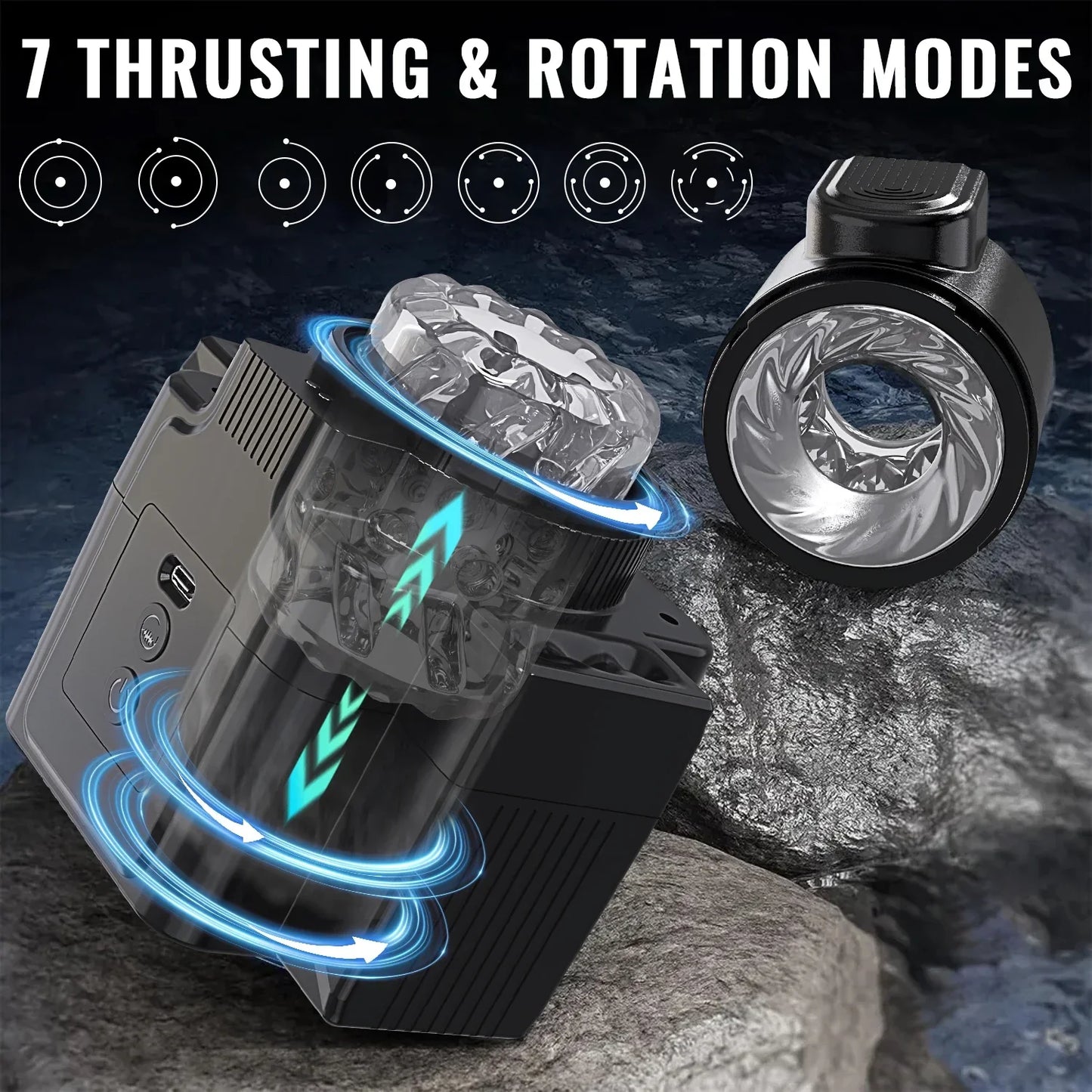Retractable Masturbator for Men Piston Opening Adult Sex Toy for Men