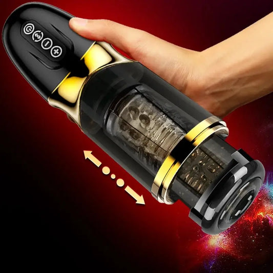 Automatic Rotating Male Masturbator Silicone Self-Pleasure Cup 10*10 Mode Sex Toy Real Vagina for Adult Men