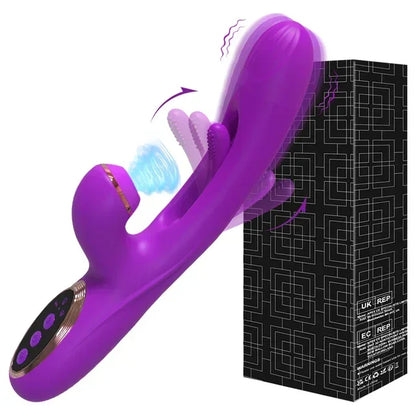 Women's Vibrating Dildo, Clitoral Vibrator, Nipple Stimulator, Vaginal Massager, Suction Sex Toy for Adults