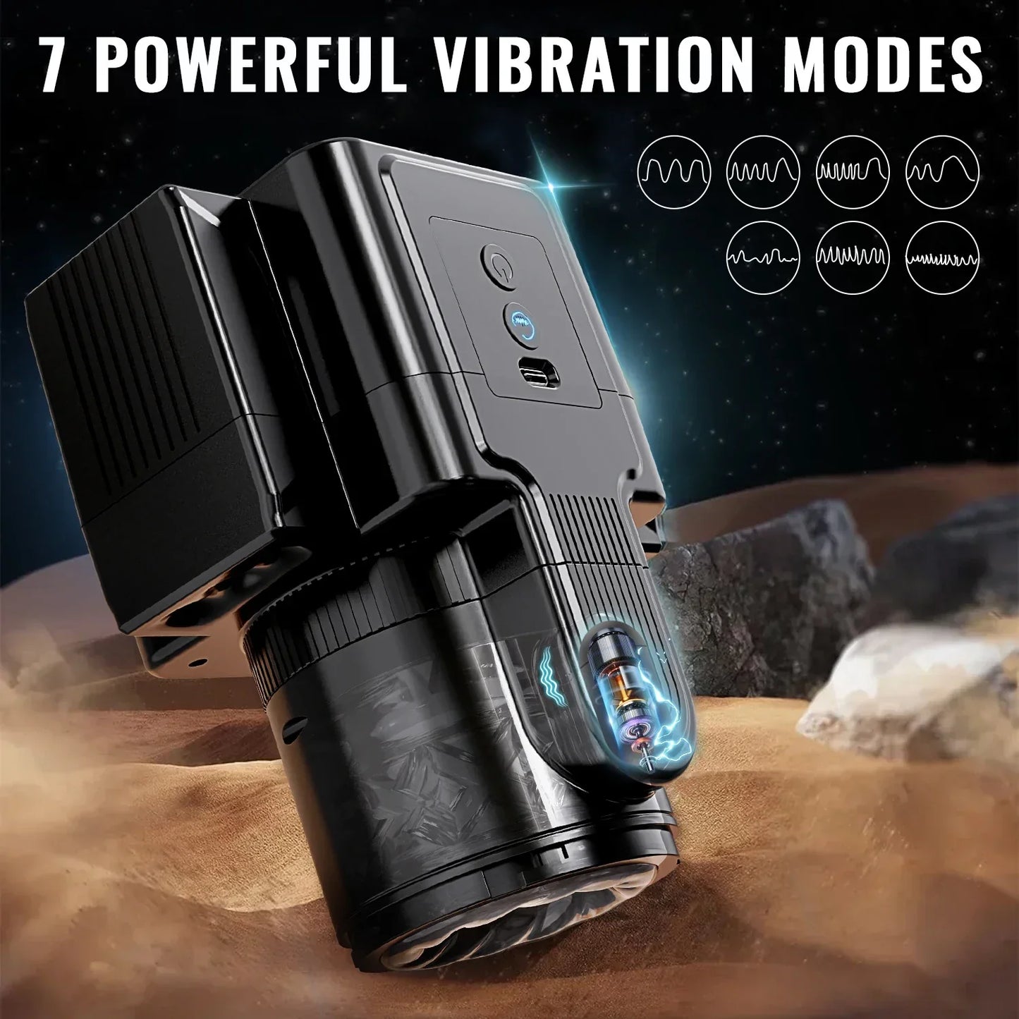 Retractable Masturbator for Men Piston Opening Adult Sex Toy for Men