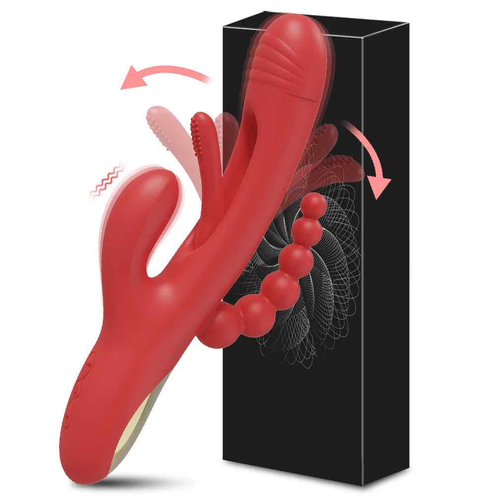 Women's Vibrating Dildo, Clitoral Vibrator, Nipple Stimulator, Vaginal Massager, Suction Sex Toy for Adults