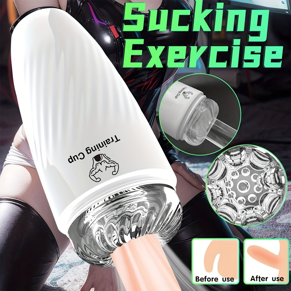 Male Masturbation Cup, Soft Vagina Sex Toy, Transparent Vagina Adult Endurance Training, Adult Products, Vacuum Pocket Cup for Men