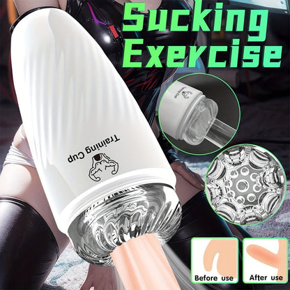 Male Masturbation Cup, Soft Vagina Sex Toy, Transparent Vagina Adult Endurance Training, Adult Products, Vacuum Pocket Cup for Men