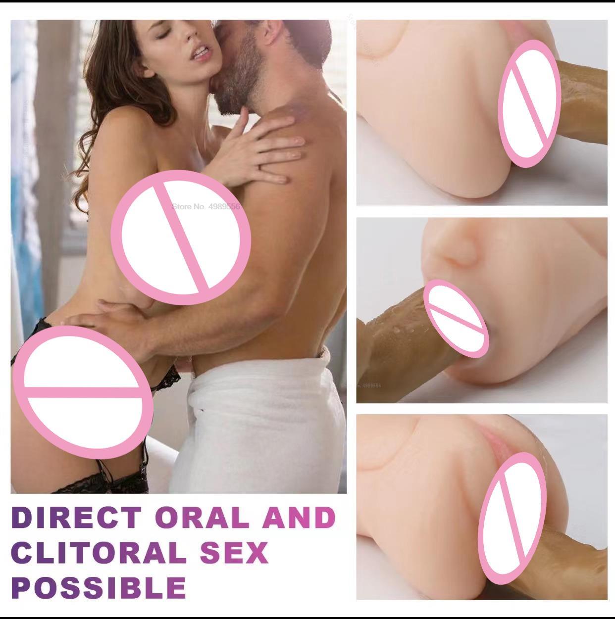 Male Masturbator Realistic Device 3D Female Vagina and Anal Sex Toys For Men's Soft and Secure 18 Years - Women Pussy