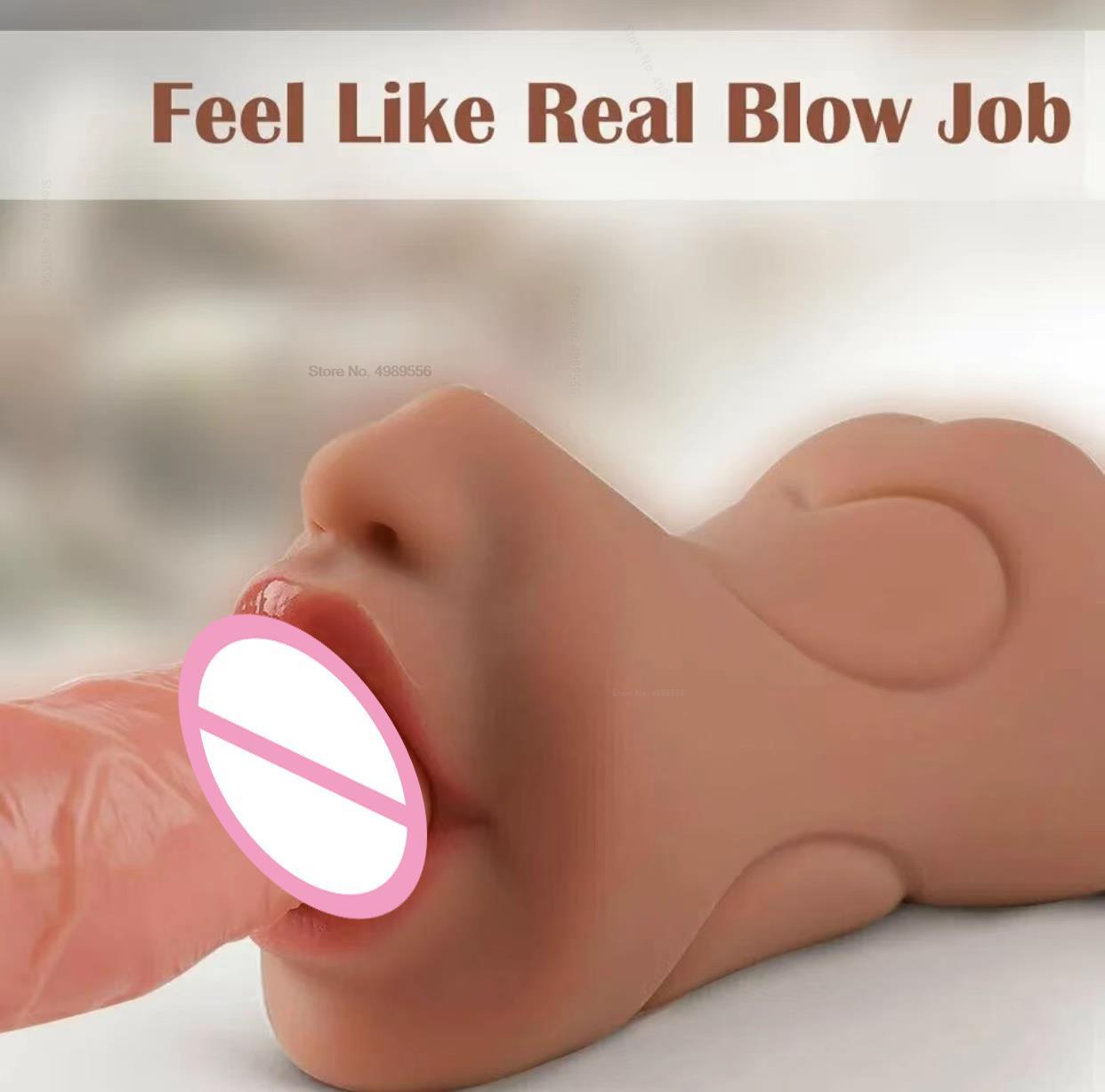 Male Masturbator Realistic Device 3D Female Vagina and Anal Sex Toys For Men's Soft and Secure 18 Years - Women Pussy