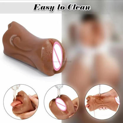 Male Masturbator Realistic Device 3D Female Vagina and Anal Sex Toys For Men's Soft and Secure 18 Years - Women Pussy