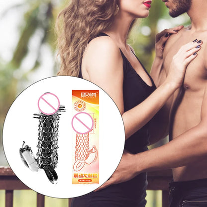 3D Crystal Condoms Dick Extender Penis Lengthening Thick Sleeve Sex Toys and Useful Sex Supplies