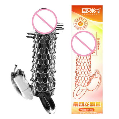 3D Crystal Condoms Dick Extender Penis Lengthening Thick Sleeve Sex Toys and Useful Sex Supplies
