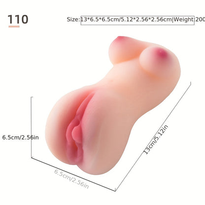 Pocket Pussy Male Masturbator 3D Realistic Textured Vagina and Tight Anus Pleasure Sex Toys for Men Oral Sex Self Pleasure Stroker Silica Gel Vacuum Suction Sex Doll