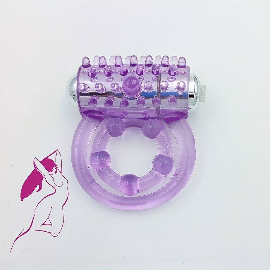Portable Silicone Delay Ring With Dual Vibrating Circles - Enhance Stamina And Pleasure For Men And Couples