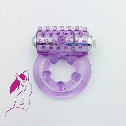Portable Silicone Delay Ring With Dual Vibrating Circles - Enhance Stamina And Pleasure For Men And Couples