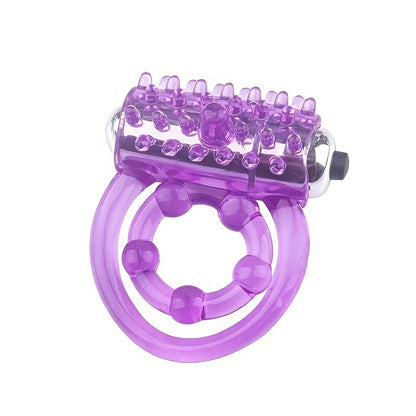 Portable Silicone Delay Ring With Dual Vibrating Circles - Enhance Stamina And Pleasure For Men And Couples