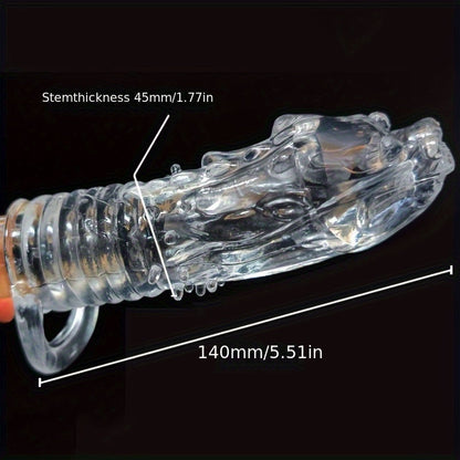 Men's Crystal Adult Sex Toy Penis Cover Sleeve Penis Extender Reusable Delay Ejaculation Add More Fun And Excitement