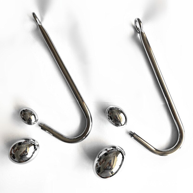 4-Size Stainless Steel Anal Balls Dilator Anal Hook Buttplugs Anus Stretcher Butt Plug Prostate Adult Game Sex Toys for Men Women