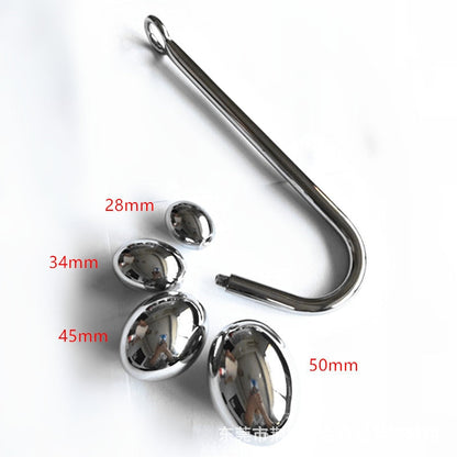 4-Size Stainless Steel Anal Balls Dilator Anal Hook Buttplugs Anus Stretcher Butt Plug Prostate Adult Game Sex Toys for Men Women
