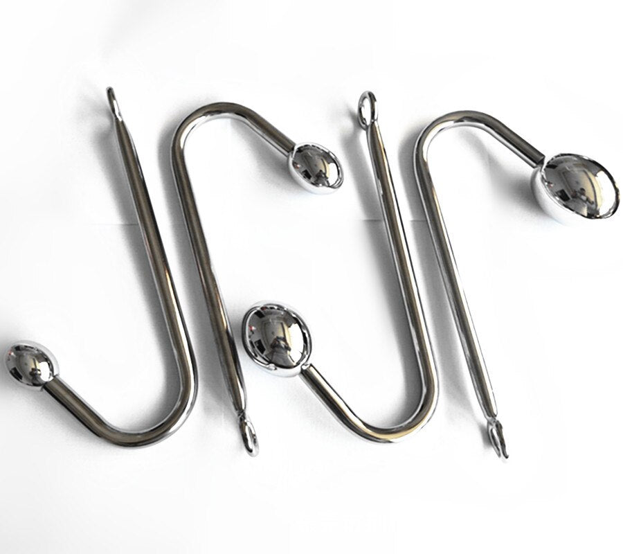 4-Size Stainless Steel Anal Balls Dilator Anal Hook Buttplugs Anus Stretcher Butt Plug Prostate Adult Game Sex Toys for Men Women