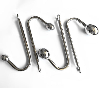 4-Size Stainless Steel Anal Balls Dilator Anal Hook Buttplugs Anus Stretcher Butt Plug Prostate Adult Game Sex Toys for Men Women